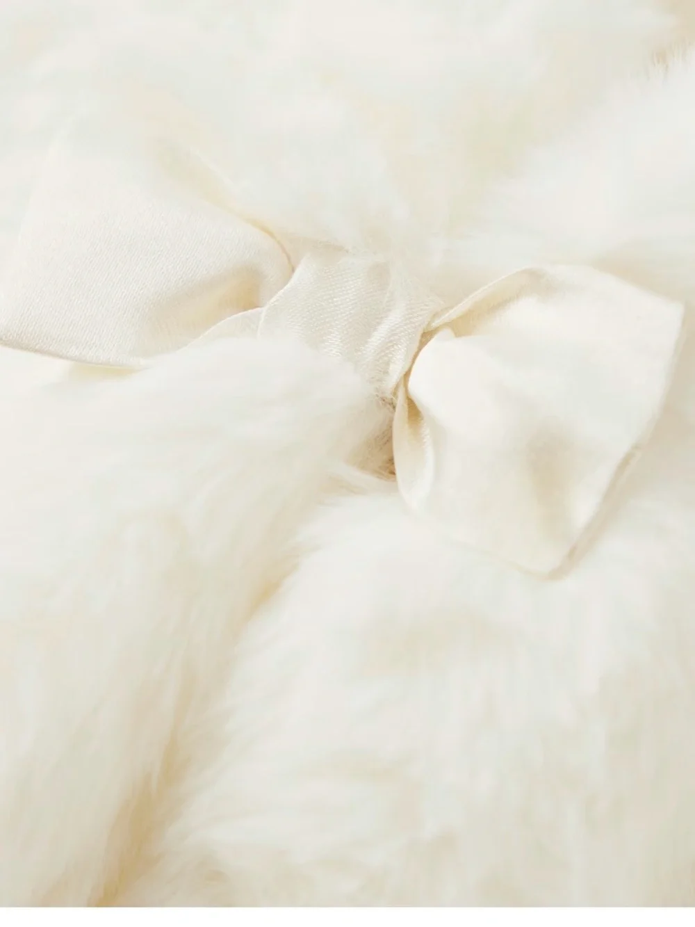 Gymboree Ivory Faux-Fur Cape with Bow